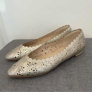 COLE HAAN Grand Ambition Callie Flat - Metallic Gold Size 9.5